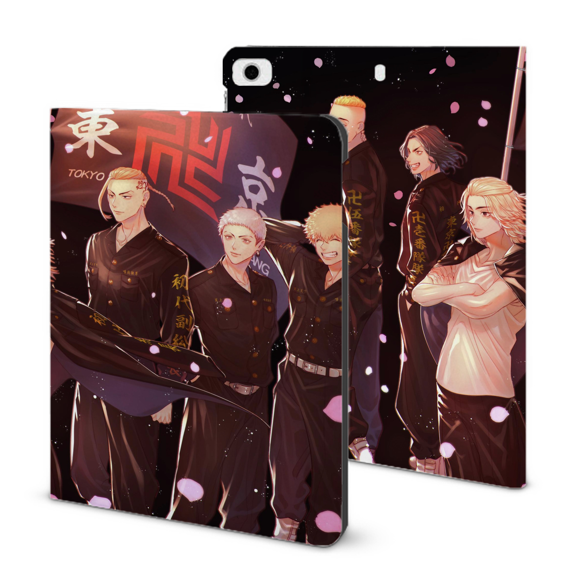 （画像用） 東京リベンジャーズ Tokyo Revengers IPad ケース ブック型 PUレザー TPU 耐衝撃 軽量 薄型 ペン収納なし 全面保護 IPad 各モデル対応